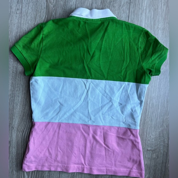 Lacoste Vintage Y2K Polo size S Colorblock Preppy - Picture 3 of 3